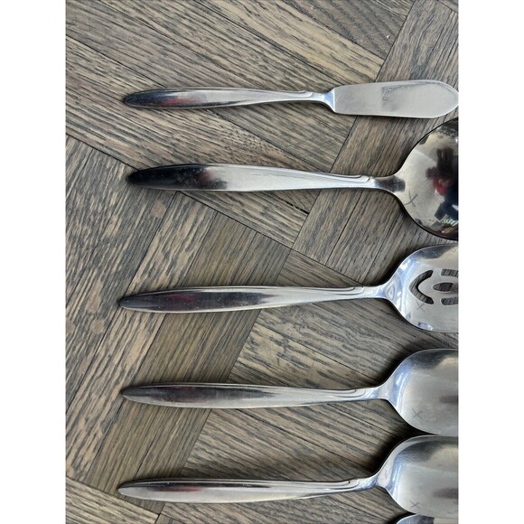 Oneidacraft Deluxe Stainless - DELMAR TAPER - LOT OF 6 SERVING PIECES - Picture 2 of 7